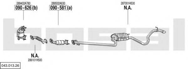 BOSAL 04301326 Система випуску ОГ