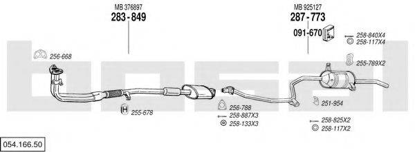 BOSAL 05416650 Система випуску ОГ