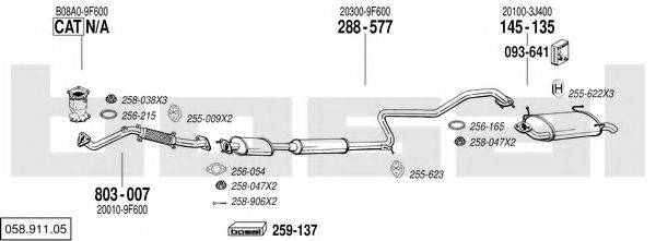 BOSAL 05891105 Система випуску ОГ