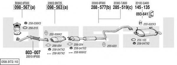 BOSAL 05897210 Система випуску ОГ