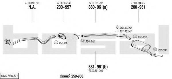 BOSAL 06656050 Система випуску ОГ