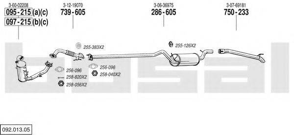 BOSAL 09201305 Система випуску ОГ