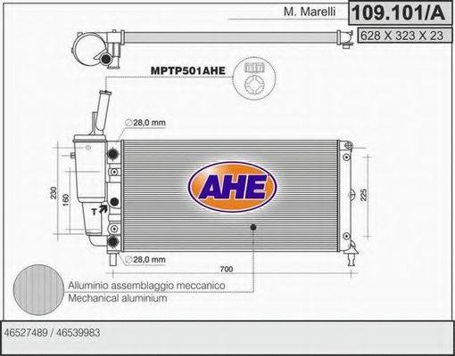 AHE 109101A Радіатор, охолодження двигуна