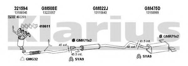 KLARIUS 391388U Система випуску ОГ