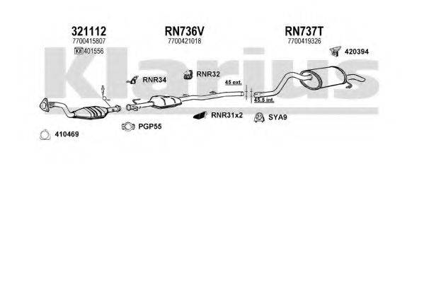 KLARIUS 720725U Система випуску ОГ