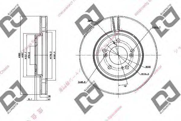 DJ PARTS BD1543 гальмівний диск