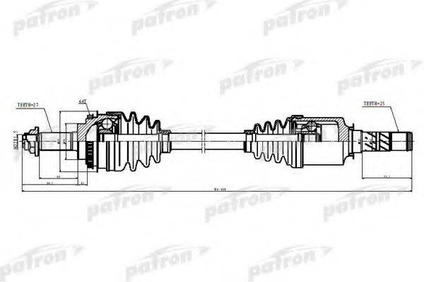 SUBARU 28321-FE061 Шарнірний комплект, приводний вал