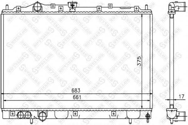 STELLOX 1025258SX Радіатор, охолодження двигуна