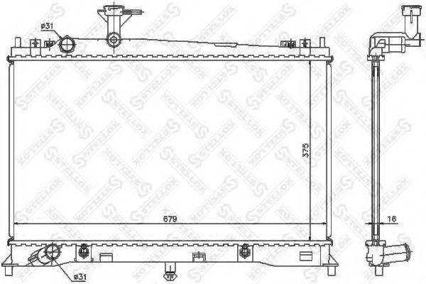 STELLOX 1025851SX Радіатор, охолодження двигуна