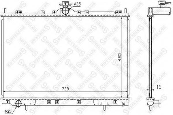 STELLOX 1026694SX Радіатор, охолодження двигуна