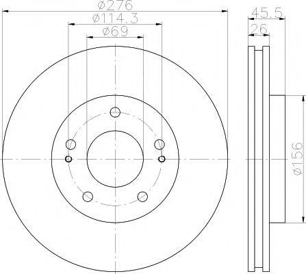 HELLA PAGID 8DD355116311 гальмівний диск