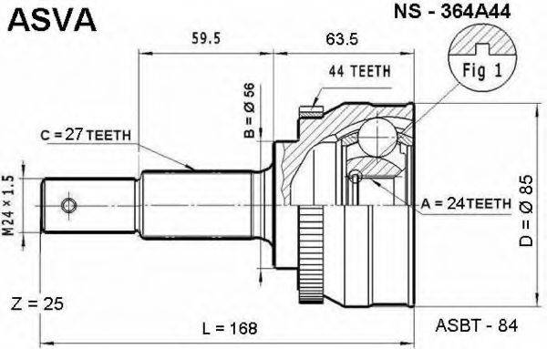 NISSAN 39101AV611 Приводний вал