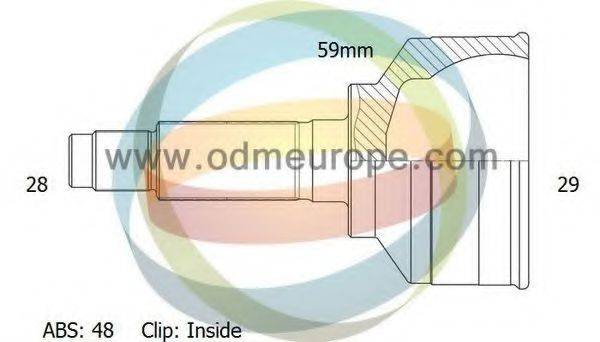 ODM-MULTIPARTS 12011963 Шарнірний комплект, приводний вал