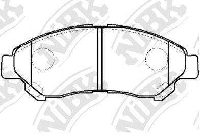 DAIHATSU 04465BZ130001 Комплект гальмівних колодок, дискове гальмо