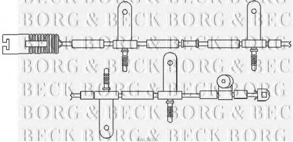 BORG & BECK BWL3039 Сигналізатор, знос гальмівних колодок