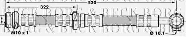 BORG & BECK BBH7196 Гальмівний шланг