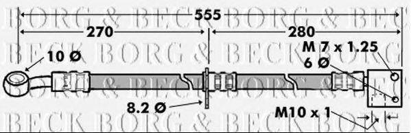 BORG & BECK BBH7444 Гальмівний шланг