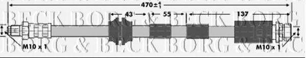 BORG & BECK BBH6734 Гальмівний шланг