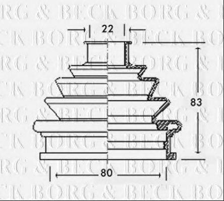 BORG & BECK BCB2239 Пильовик, приводний вал