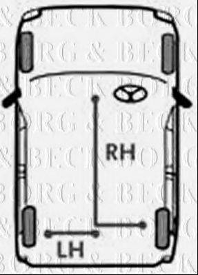 BORG & BECK BKB3584 Трос, стоянкова гальмівна система