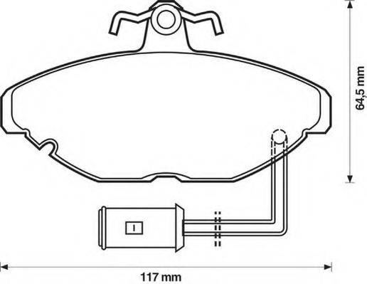 METZGER 180455 Комплект гальмівних колодок, дискове гальмо