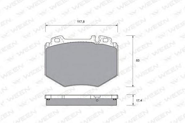 WEEN 23285 Комплект гальмівних колодок, дискове гальмо