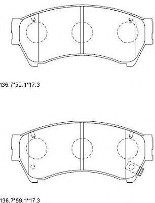 MERCURY 9E5Z 2001 A Комплект гальмівних колодок, дискове гальмо