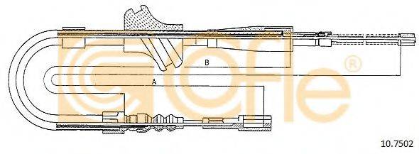 COFLE 107502 Трос, стоянкова гальмівна система