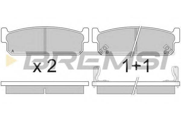 BREMSI BP2860 Комплект гальмівних колодок, дискове гальмо