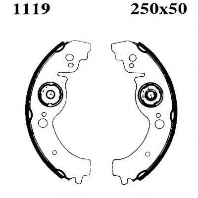 BSF 01119 Комплект гальмівних колодок