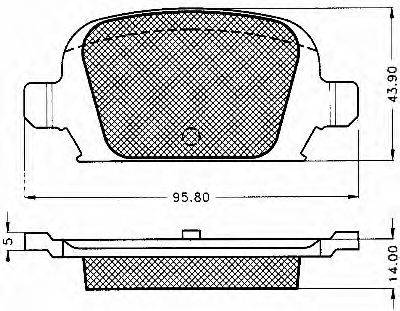 BSF 10579 Комплект гальмівних колодок, дискове гальмо