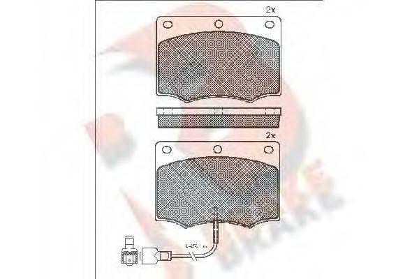 R BRAKE RB0335 Комплект гальмівних колодок, дискове гальмо