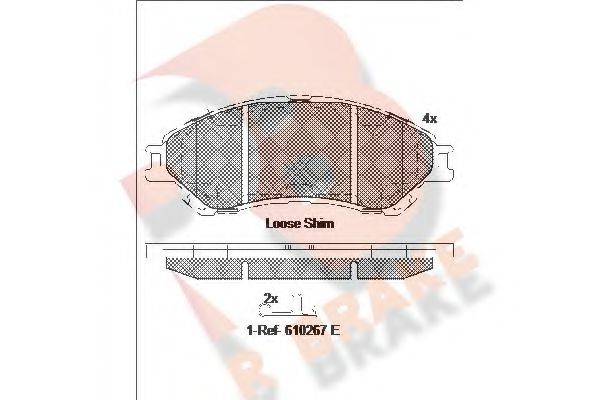 R BRAKE RB2175 Комплект гальмівних колодок, дискове гальмо