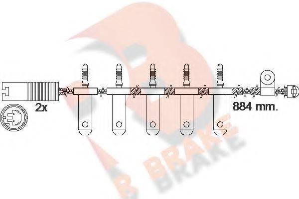 R BRAKE 610500RB Сигналізатор, знос гальмівних колодок