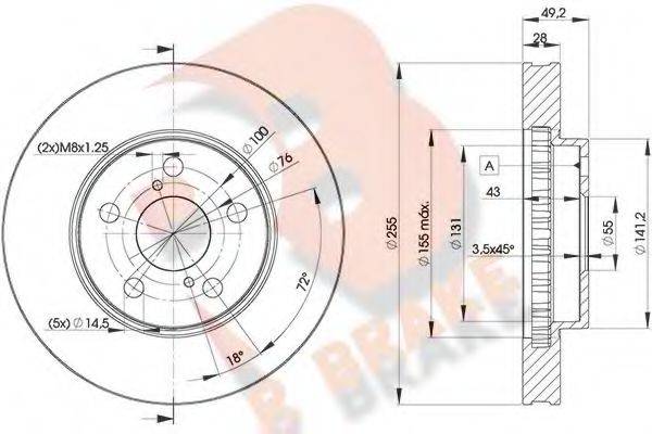 R BRAKE 78RBD20501