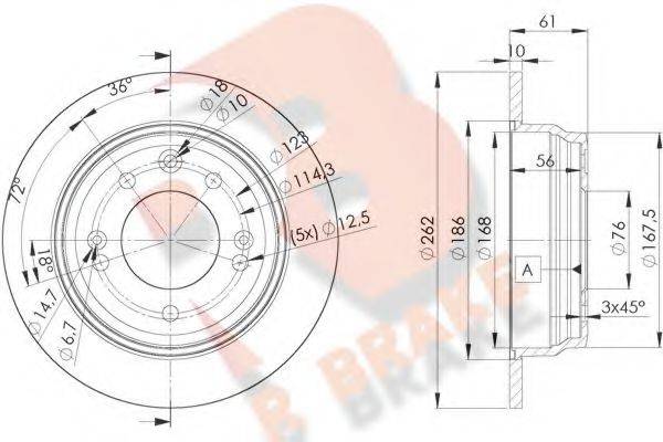 R BRAKE 78RBD20581