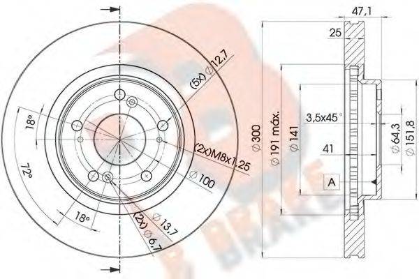 R BRAKE 78RBD12912