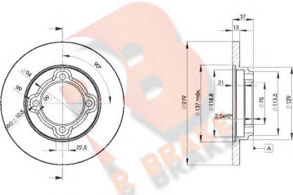 R BRAKE 78RBD23252