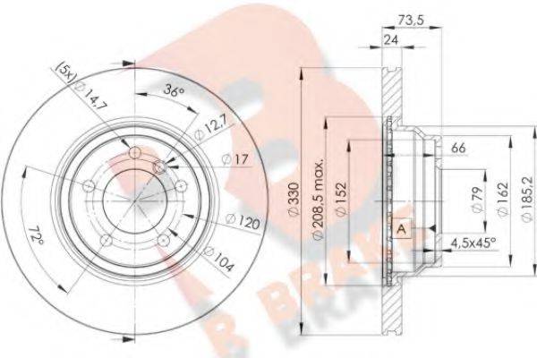 R BRAKE 78RBD24645