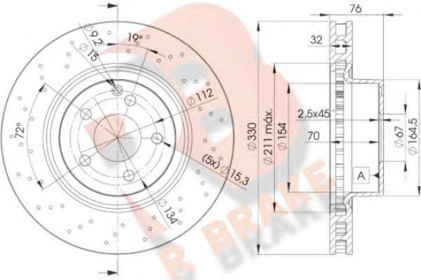 R BRAKE 78RBD25038