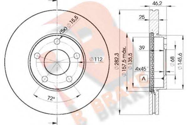 R BRAKE 78RBD25306