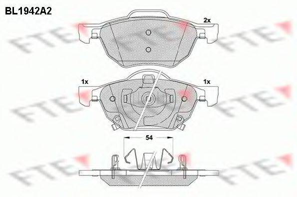 FTE BL1942A2 Комплект гальмівних колодок, дискове гальмо