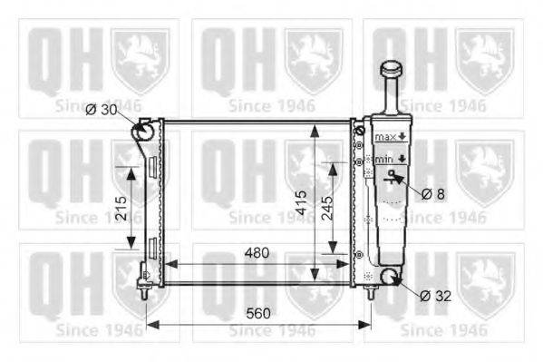 FORD 9S51 8005B A Радіатор, охолодження двигуна