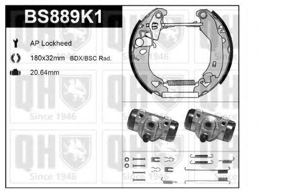 QUINTON HAZELL BS889K1 Комплект гальм, барабанний гальмівний механізм