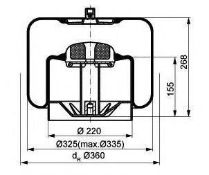 MERCEDES-BENZ 942 320 37 21 Кожух пневматичної ресори