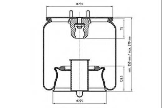 VOLVO 2057 3311 Кожух пневматичної ресори