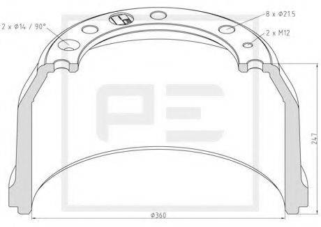 VOLVO 06772133 Гальмівний барабан