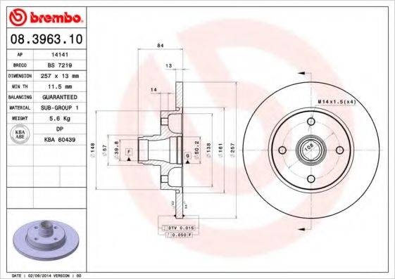 BREMBO 08.3963.10