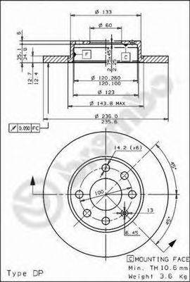 PONTIAC 90008005 гальмівний диск