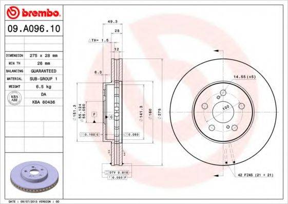 TOYOTA 43512 68010 гальмівний диск